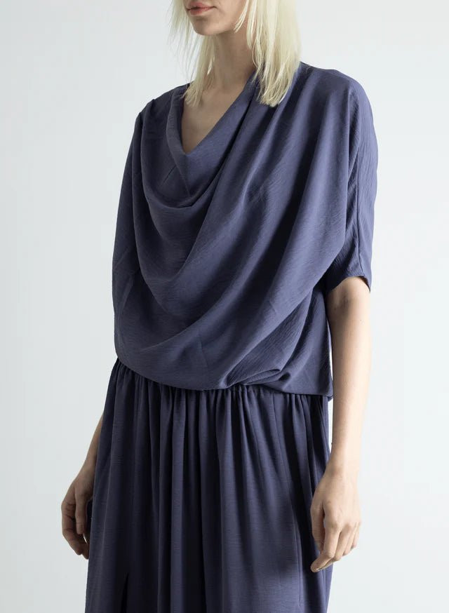 Meg Abstraction Cowl Top (Lilac) - Victoire BoutiqueMeg by Megan KinneyShirts & Tops Ottawa Boutique Shopping Clothing