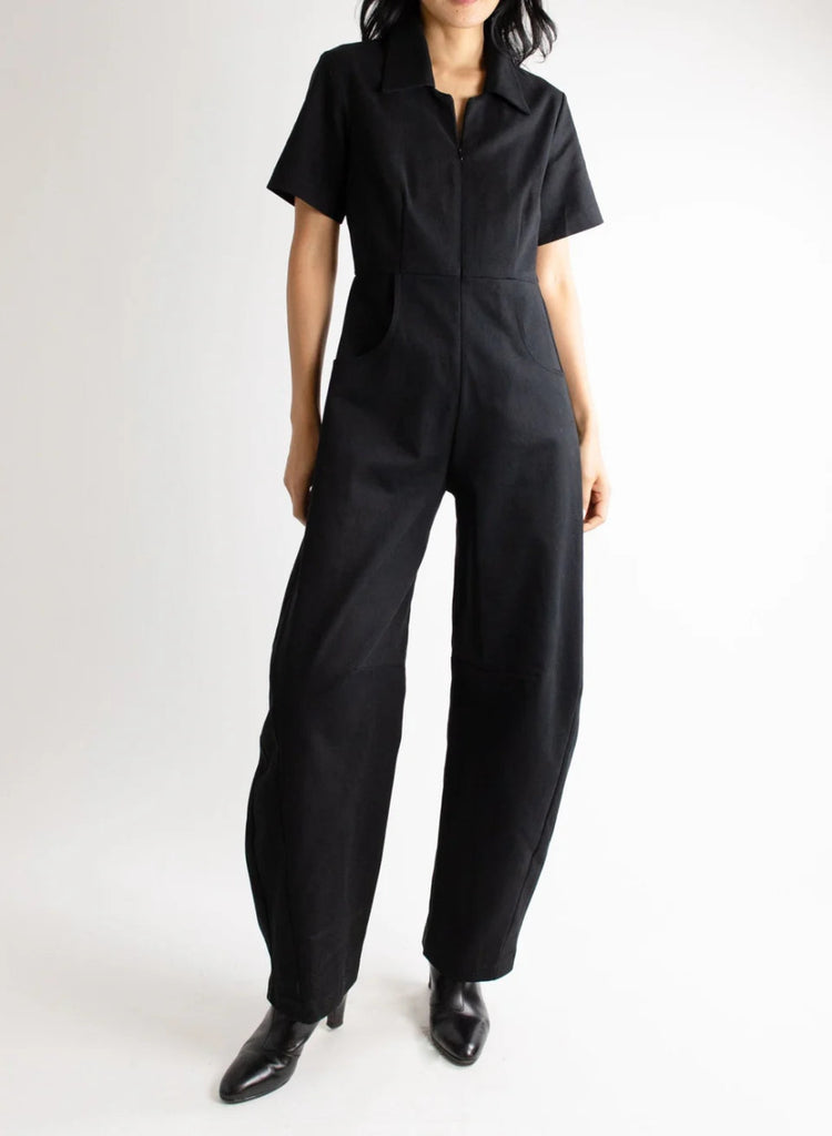 Meg Barrel Jumpsuit (Black) - Victoire BoutiqueMeg by Megan KinneyJumpsuits Ottawa Boutique Shopping Clothing