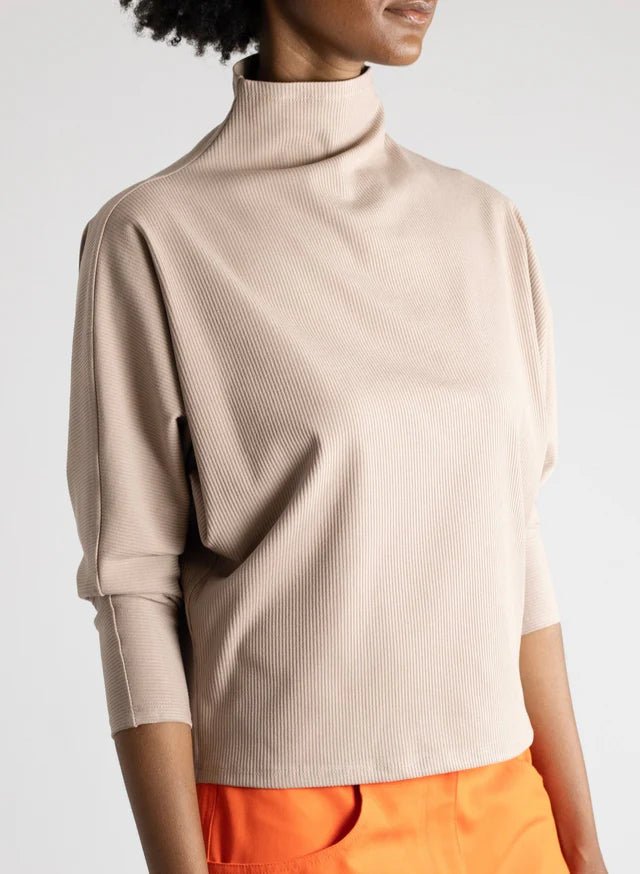 Meg Batwing Skinny Top (Sand) - Victoire BoutiqueMeg by Megan KinneyShirts & Tops Ottawa Boutique Shopping Clothing