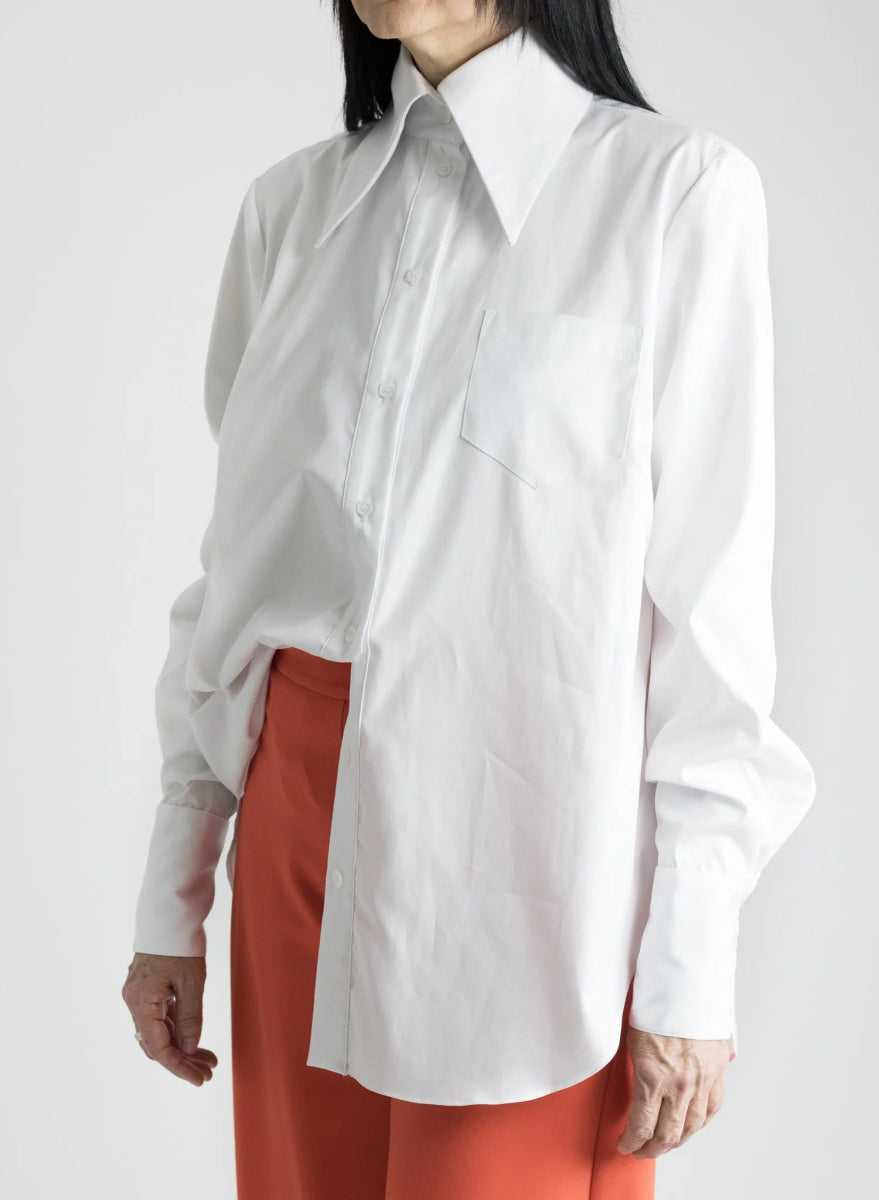Meg Big Collar Shirt (White) Meg Big Collar Shirt (White)