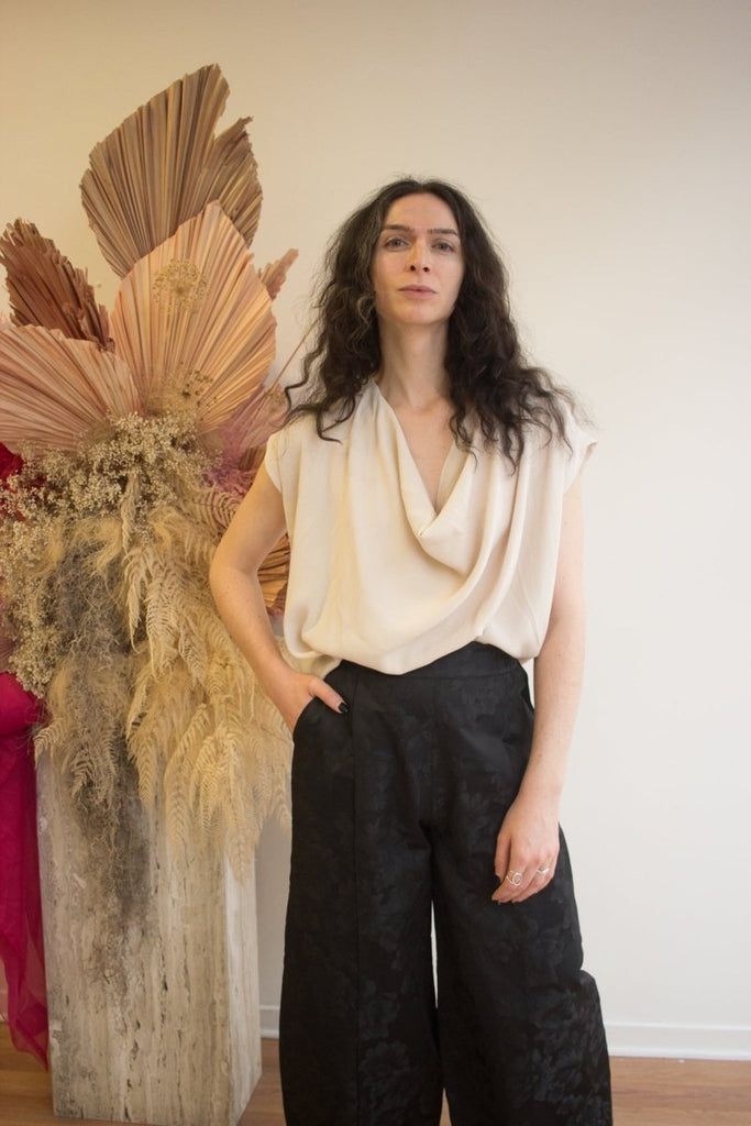 Meg Cowl Top (Oatmeal) - Victoire BoutiqueMeg by Megan KinneyShirts & Tops Ottawa Boutique Shopping Clothing