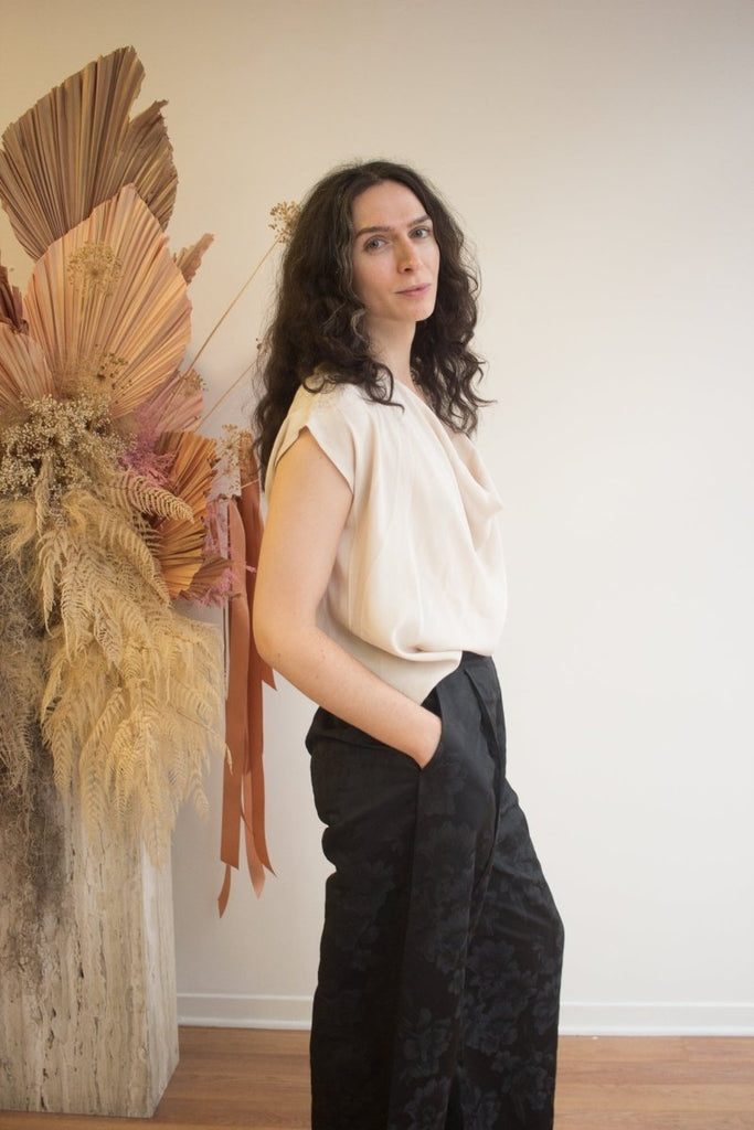 Meg Cowl Top (Oatmeal) - Victoire BoutiqueMeg by Megan KinneyShirts & Tops Ottawa Boutique Shopping Clothing