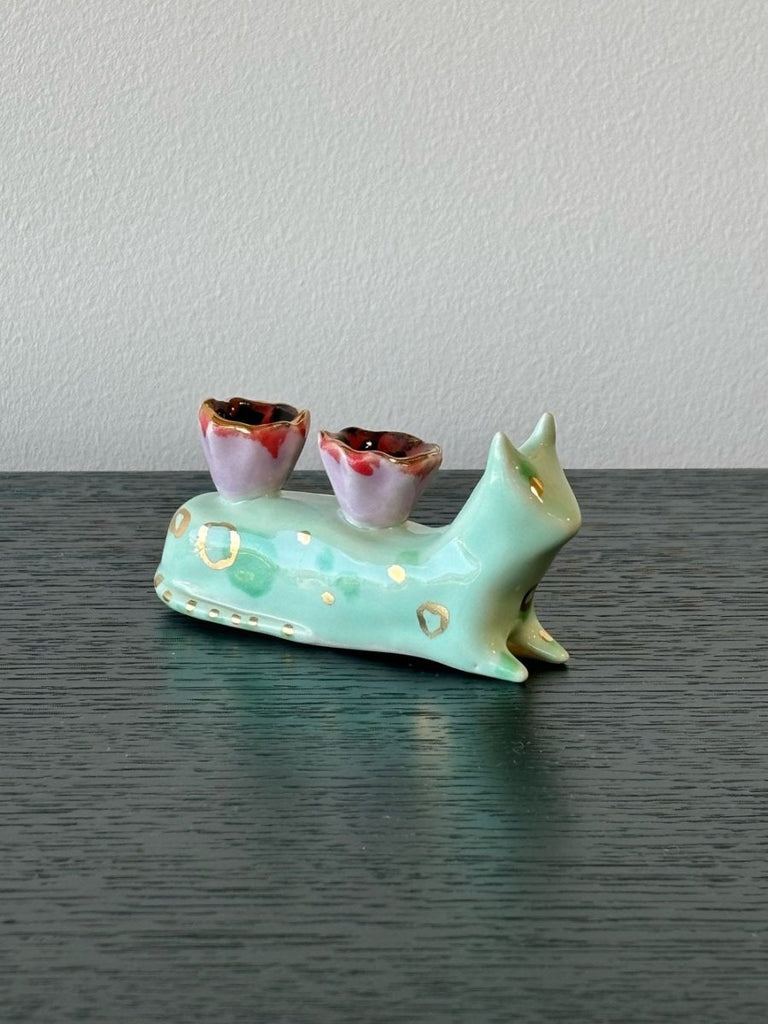 Meg Does Pottery 2 Candle Holder Cat - Victoire BoutiqueMeg Does PotteryHome Ottawa Boutique Shopping Clothing