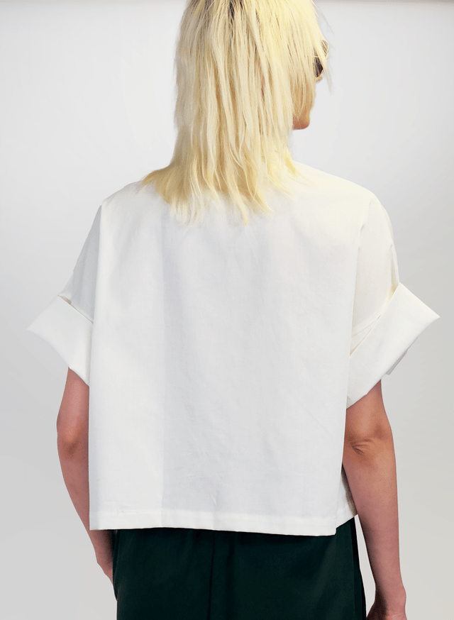 Meg Petite Chemise (White) - Victoire BoutiqueMeg by Megan KinneyShirts & Tops Ottawa Boutique Shopping Clothing