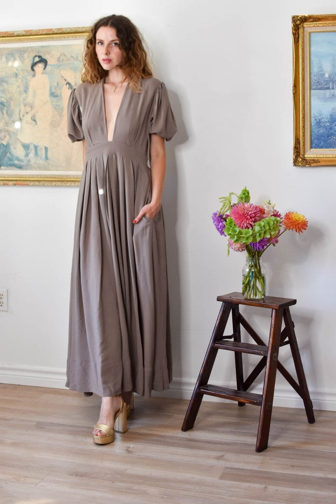 Meg Pretty Gown (Cement) - Victoire BoutiqueMeg by Megan KinneyDresses Ottawa Boutique Shopping Clothing
