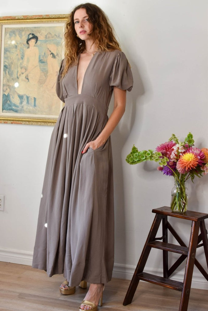 Meg Pretty Gown (Cement) - Victoire BoutiqueMeg by Megan KinneyDresses Ottawa Boutique Shopping Clothing