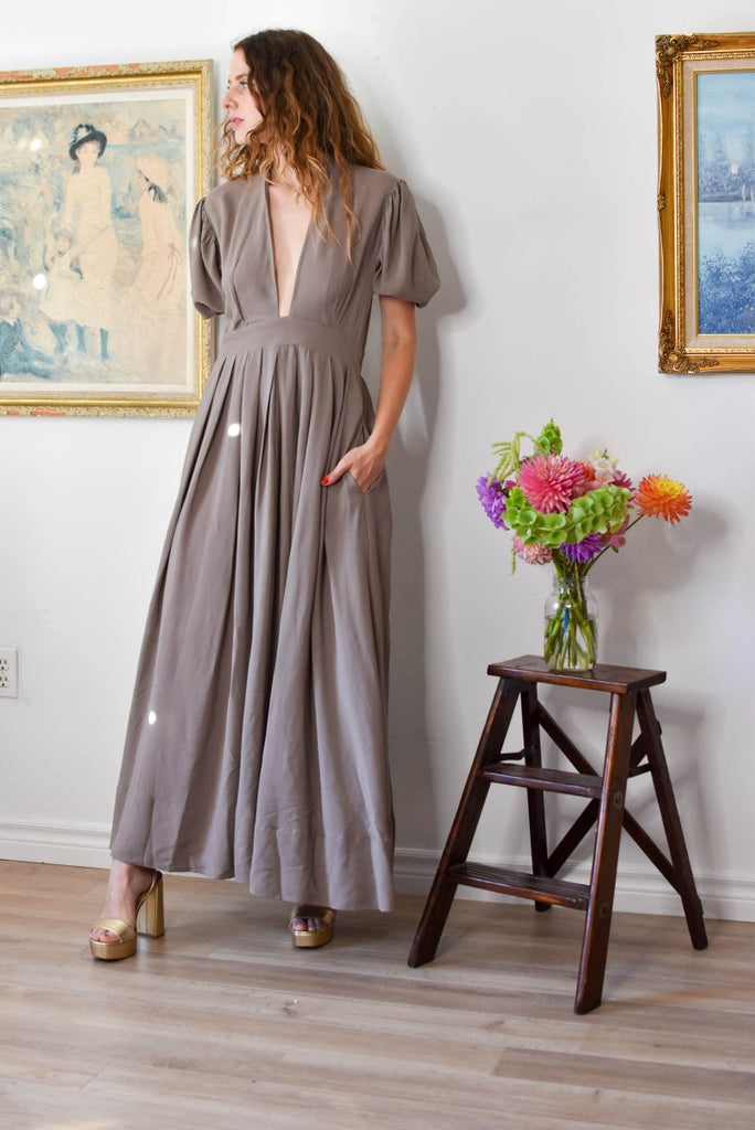 Meg Pretty Gown (Cement) - Victoire BoutiqueMeg by Megan KinneyDresses Ottawa Boutique Shopping Clothing