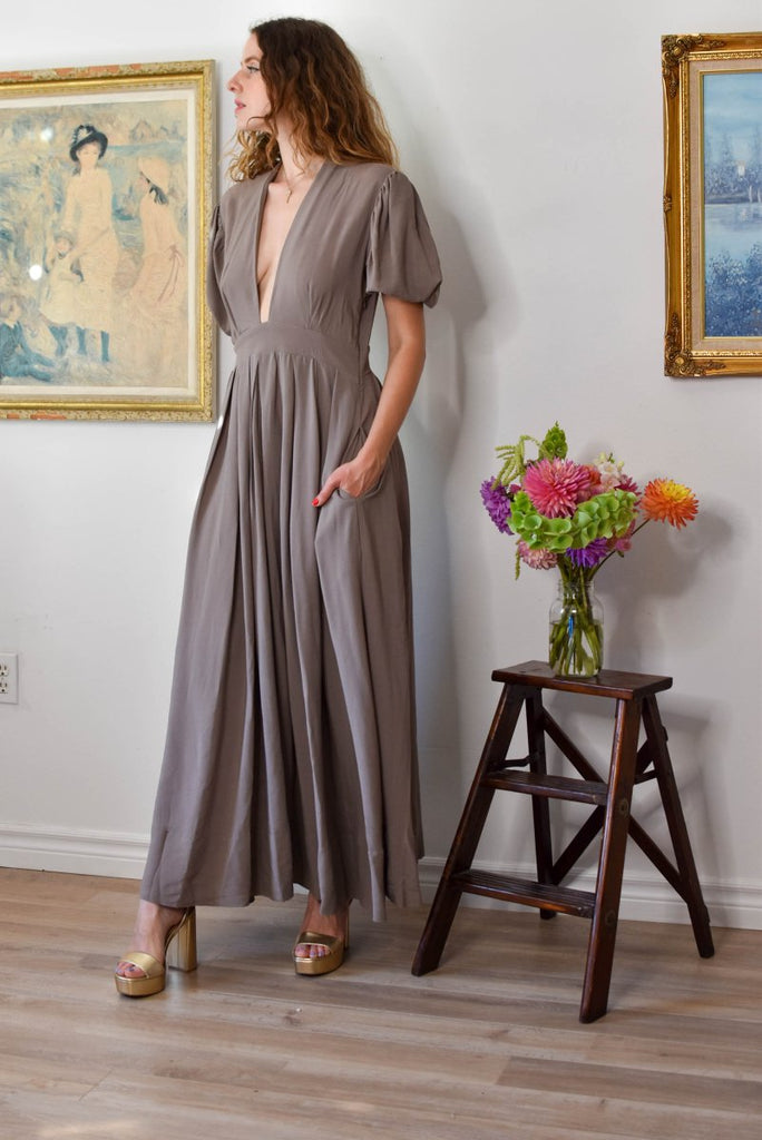 Meg Pretty Gown (Cement) - Victoire BoutiqueMeg by Megan KinneyDresses Ottawa Boutique Shopping Clothing