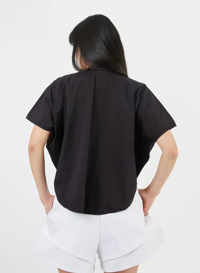 Meg Rounded Hem Shirt (Black) - Victoire BoutiqueMeg by Megan KinneyShirts & Tops Ottawa Boutique Shopping Clothing