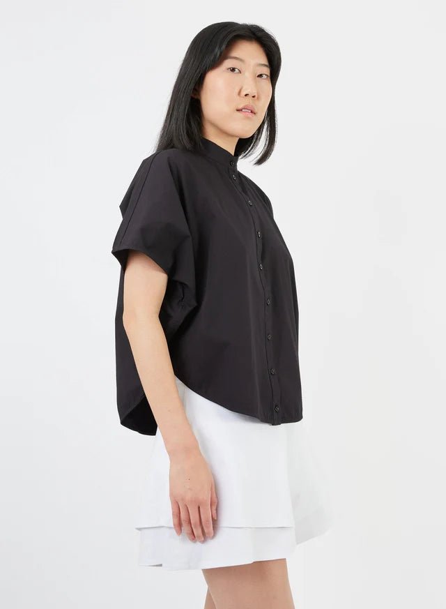 Meg Rounded Hem Shirt (Black) - Victoire BoutiqueMeg by Megan KinneyShirts & Tops Ottawa Boutique Shopping Clothing