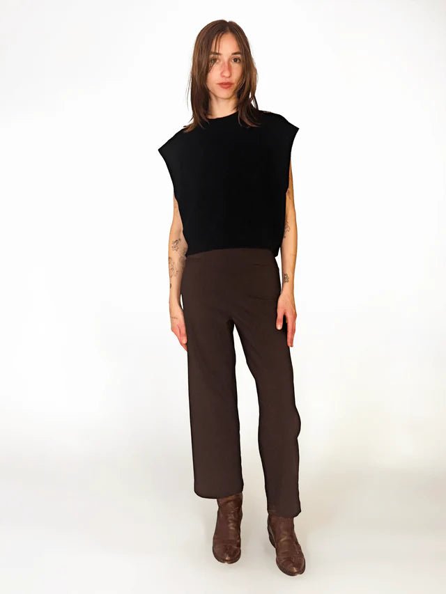 Meg Short Odette Pant (Chocolate) - Victoire BoutiqueMeg by Megan KinneyPants Ottawa Boutique Shopping Clothing