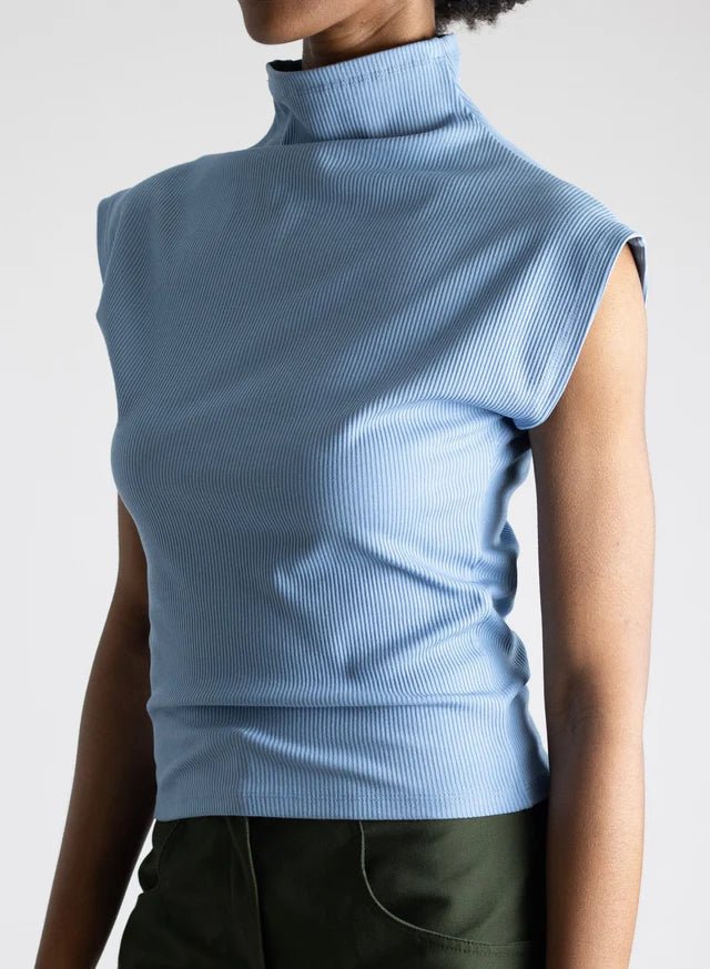 Meg Sleeveless Skinny Top (Powder Blue) - Victoire BoutiqueMeg by Megan KinneyShirts & Tops Ottawa Boutique Shopping Clothing