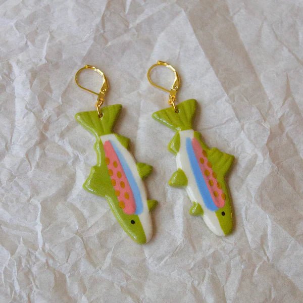 Meghan MacWhirter Rainbow Trout Earrings - Victoire BoutiqueMeghan MacWhirterEarrings Ottawa Boutique Shopping Clothing