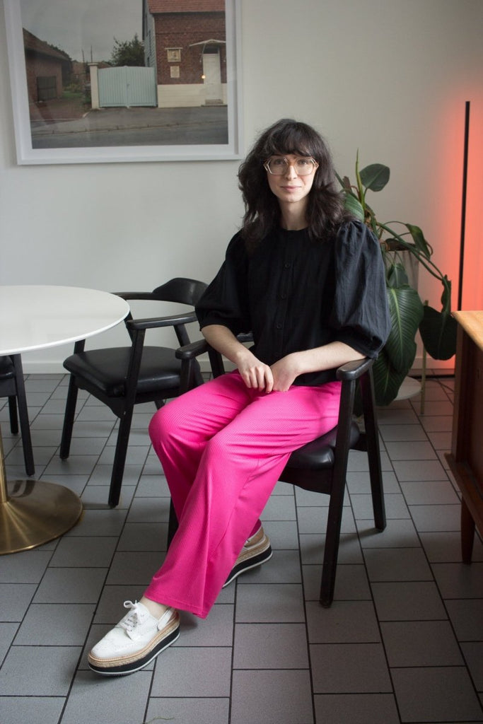 Mercedes Morin Felice Rib Pants (Fuchsia) - Victoire BoutiqueMercedes MorinBottoms Ottawa Boutique Shopping Clothing