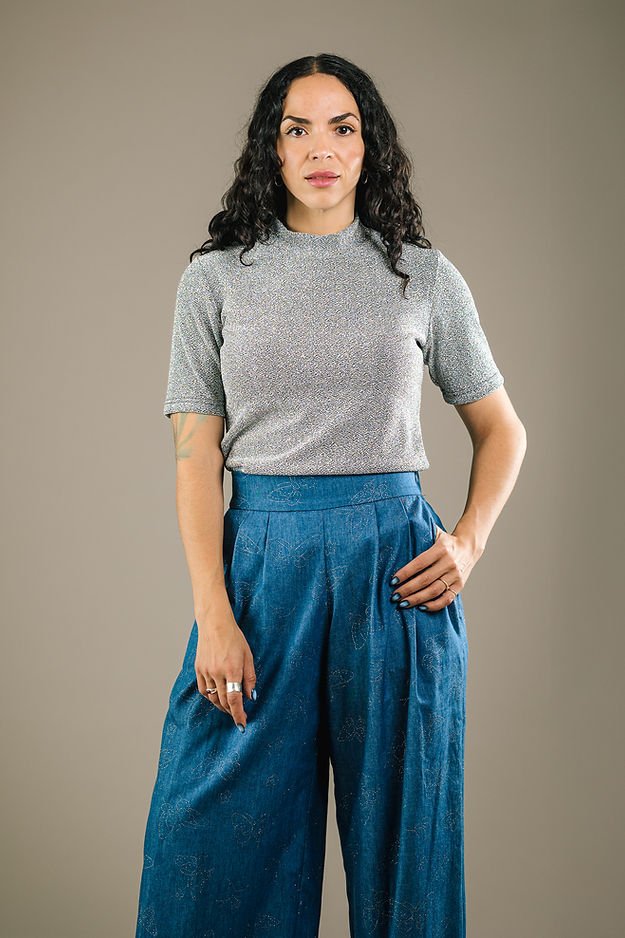 Mercedes Morin Glitch Top (Silver) - Victoire BoutiqueMercedes MorinTops Ottawa Boutique Shopping Clothing