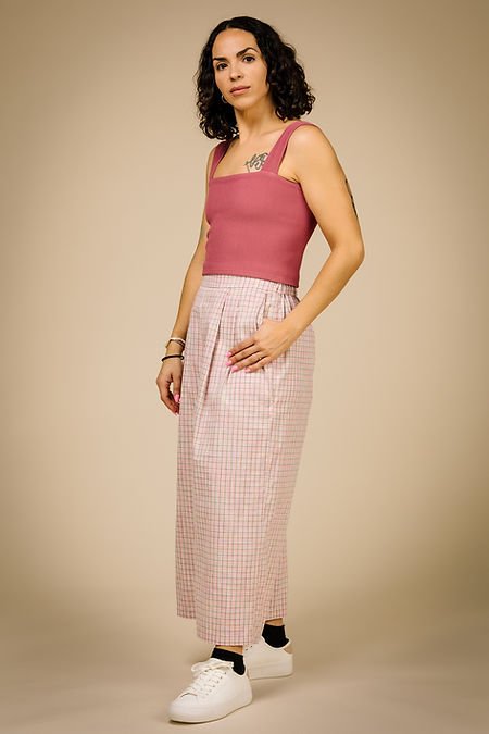 Mercedes Morin Litchi Crop Top (Rose) - Victoire BoutiqueMercedes MorinTops Ottawa Boutique Shopping Clothing