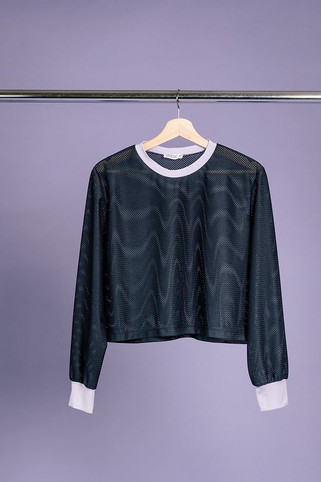 Mercedes Morin Nova Mesh Top (Navy) - Victoire BoutiqueMercedes MorinTops Ottawa Boutique Shopping Clothing