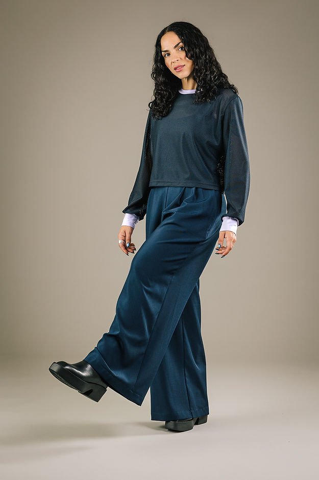 Mercedes Morin Nova Mesh Top (Navy) - Victoire BoutiqueMercedes MorinTops Ottawa Boutique Shopping Clothing