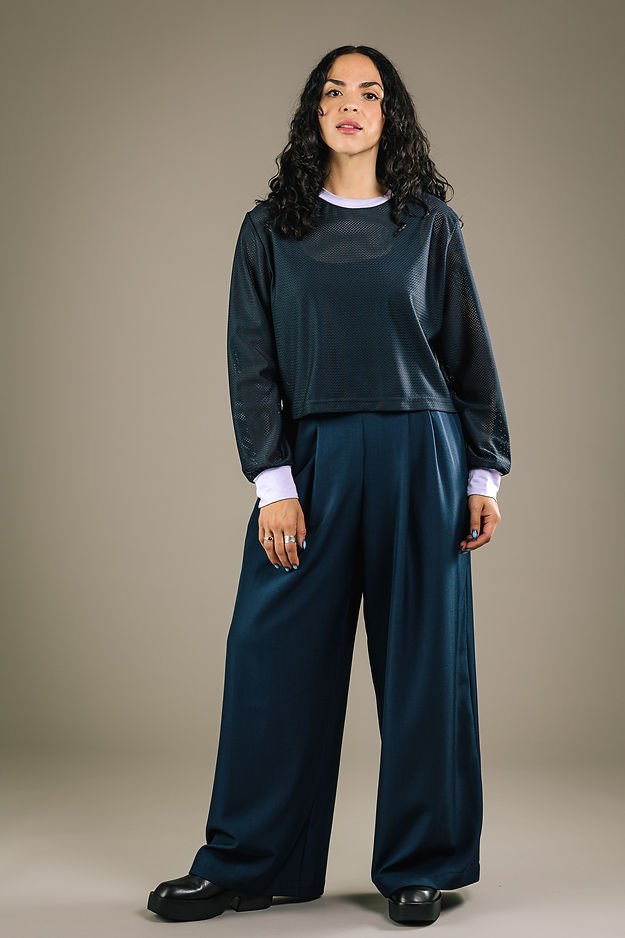 Mercedes Morin Nova Mesh Top (Navy) - Victoire BoutiqueMercedes MorinTops Ottawa Boutique Shopping Clothing