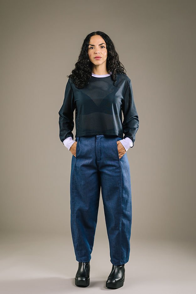 Mercedes Morin Nova Mesh Top (Navy) - Victoire BoutiqueMercedes MorinTops Ottawa Boutique Shopping Clothing