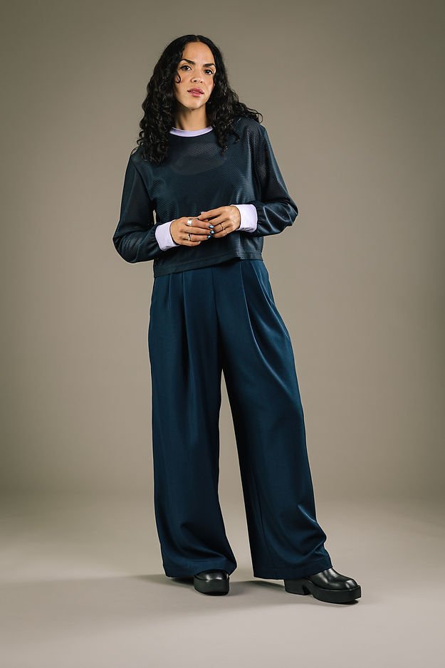 Mercedes Morin Nova Mesh Top (Navy) - Victoire BoutiqueMercedes MorinTops Ottawa Boutique Shopping Clothing