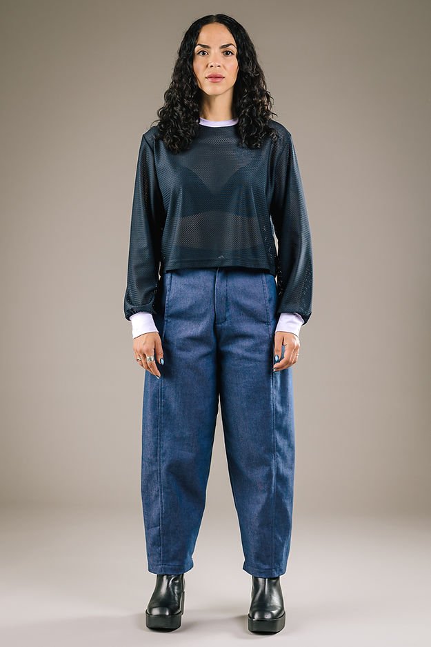 Mercedes Morin Nova Mesh Top (Navy) - Victoire BoutiqueMercedes MorinTops Ottawa Boutique Shopping Clothing