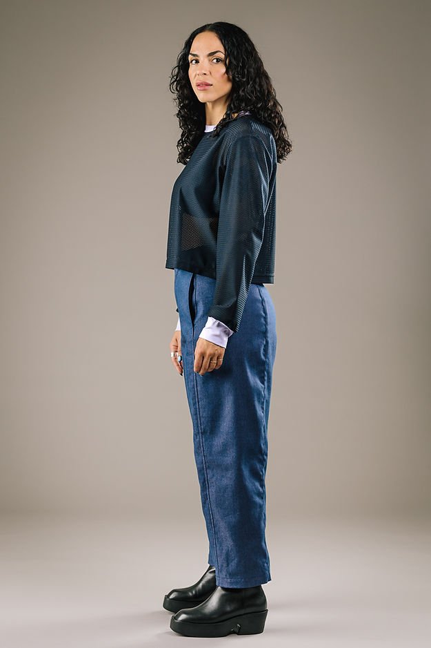 Mercedes Morin Nova Mesh Top (Navy) - Victoire BoutiqueMercedes MorinTops Ottawa Boutique Shopping Clothing