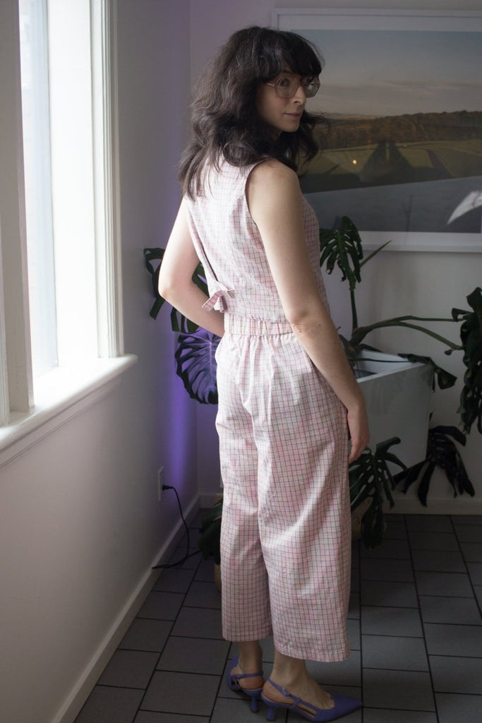 Mercedes Morin Paloma Pants (Checkered Rose) - Victoire BoutiqueMercedes MorinBottoms Ottawa Boutique Shopping Clothing