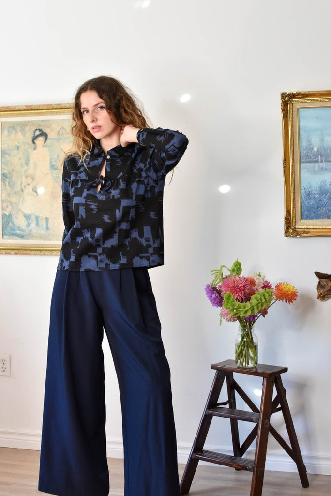 Mercedes Morin Paloma Pants (Navy) - Victoire BoutiqueMercedes MorinBottoms Ottawa Boutique Shopping Clothing