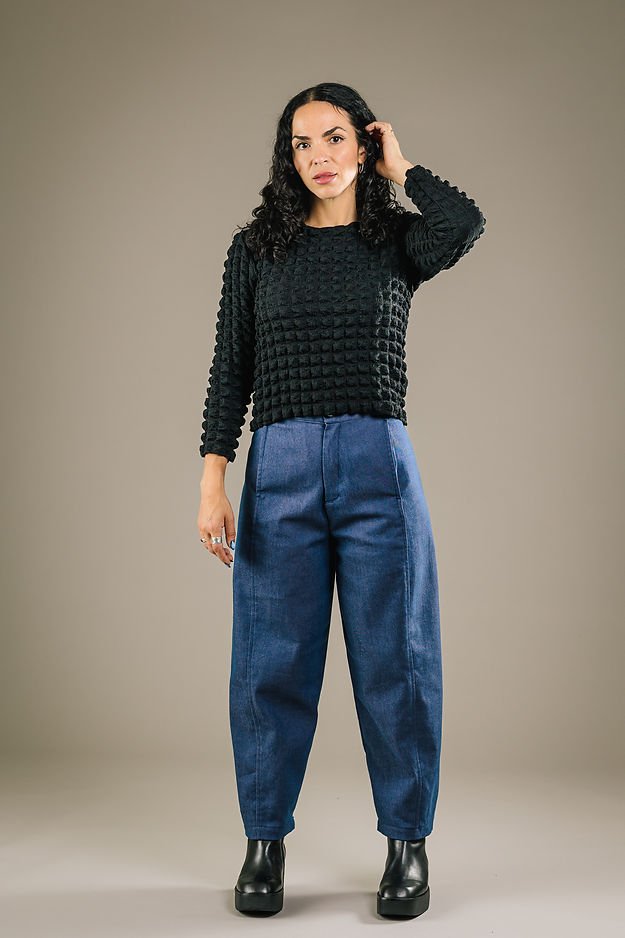 Mercedes Morin Popcorn Top (Black) - Victoire BoutiqueMercedes MorinTops Ottawa Boutique Shopping Clothing