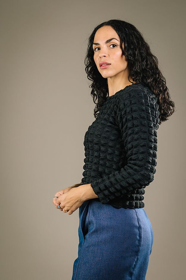 Mercedes Morin Popcorn Top (Black) - Victoire BoutiqueMercedes MorinTops Ottawa Boutique Shopping Clothing