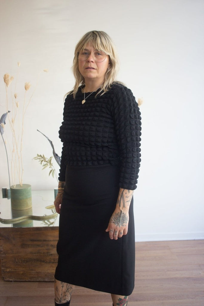 Mercedes Morin Popcorn Top (Black) - Victoire BoutiqueMercedes MorinTops Ottawa Boutique Shopping Clothing