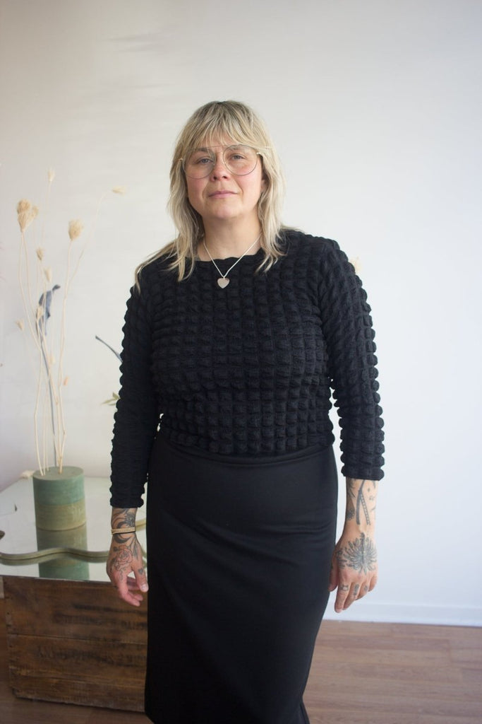 Mercedes Morin Popcorn Top (Black) - Victoire BoutiqueMercedes MorinTops Ottawa Boutique Shopping Clothing