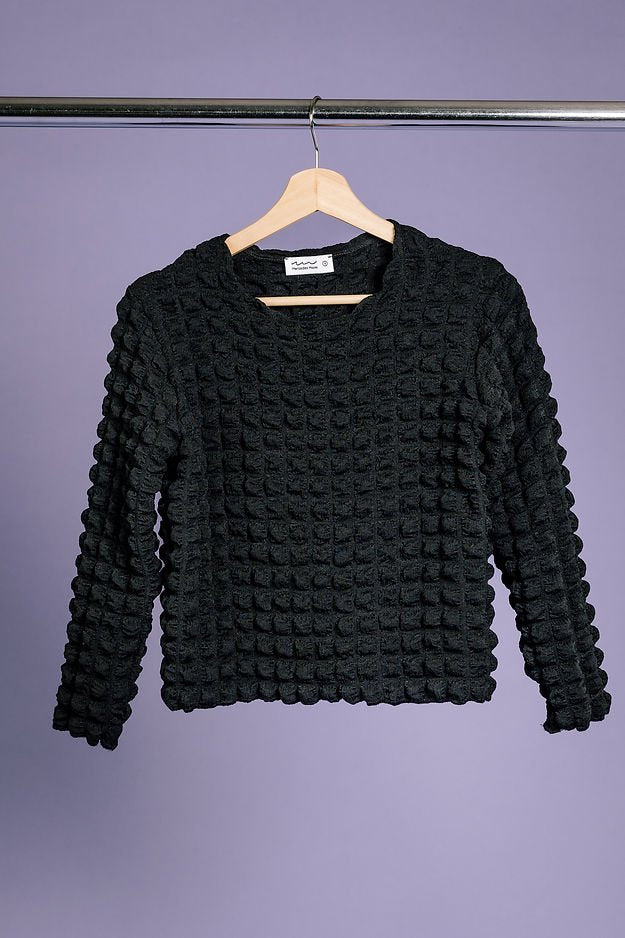 Mercedes Morin Popcorn Top (Black) - Victoire BoutiqueMercedes MorinTops Ottawa Boutique Shopping Clothing