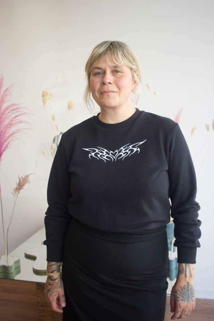 Mercedes Morin Sigil Crewneck (Black) - Victoire BoutiqueMercedes MorinTops Ottawa Boutique Shopping Clothing