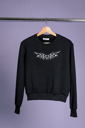 Mercedes Morin Sigil Crewneck (Black) - Victoire BoutiqueMercedes MorinTops Ottawa Boutique Shopping Clothing