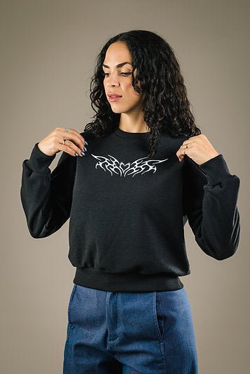 Mercedes Morin Sigil Crewneck (Black) - Victoire BoutiqueMercedes MorinTops Ottawa Boutique Shopping Clothing