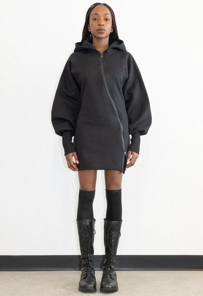 Mercy House Covert Hoodie Dress (Black) - Victoire BoutiqueMercy HouseDresses Ottawa Boutique Shopping Clothing
