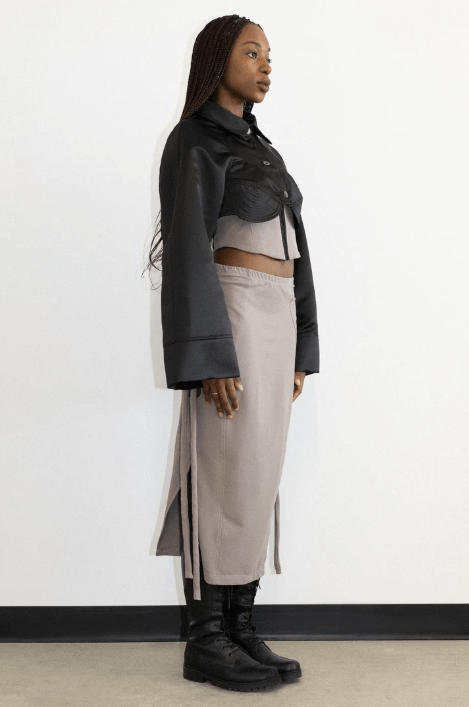 Mercy House Lair Cropped Satin Jacket - Victoire BoutiqueMercy HouseOuterwear Ottawa Boutique Shopping Clothing