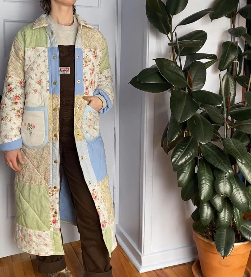 Middle Sister Co. Floral Duster Quilt Coat (Pastel Patchwork) - Victoire BoutiqueMiddle Sister Co.Outerwear Ottawa Boutique Shopping Clothing