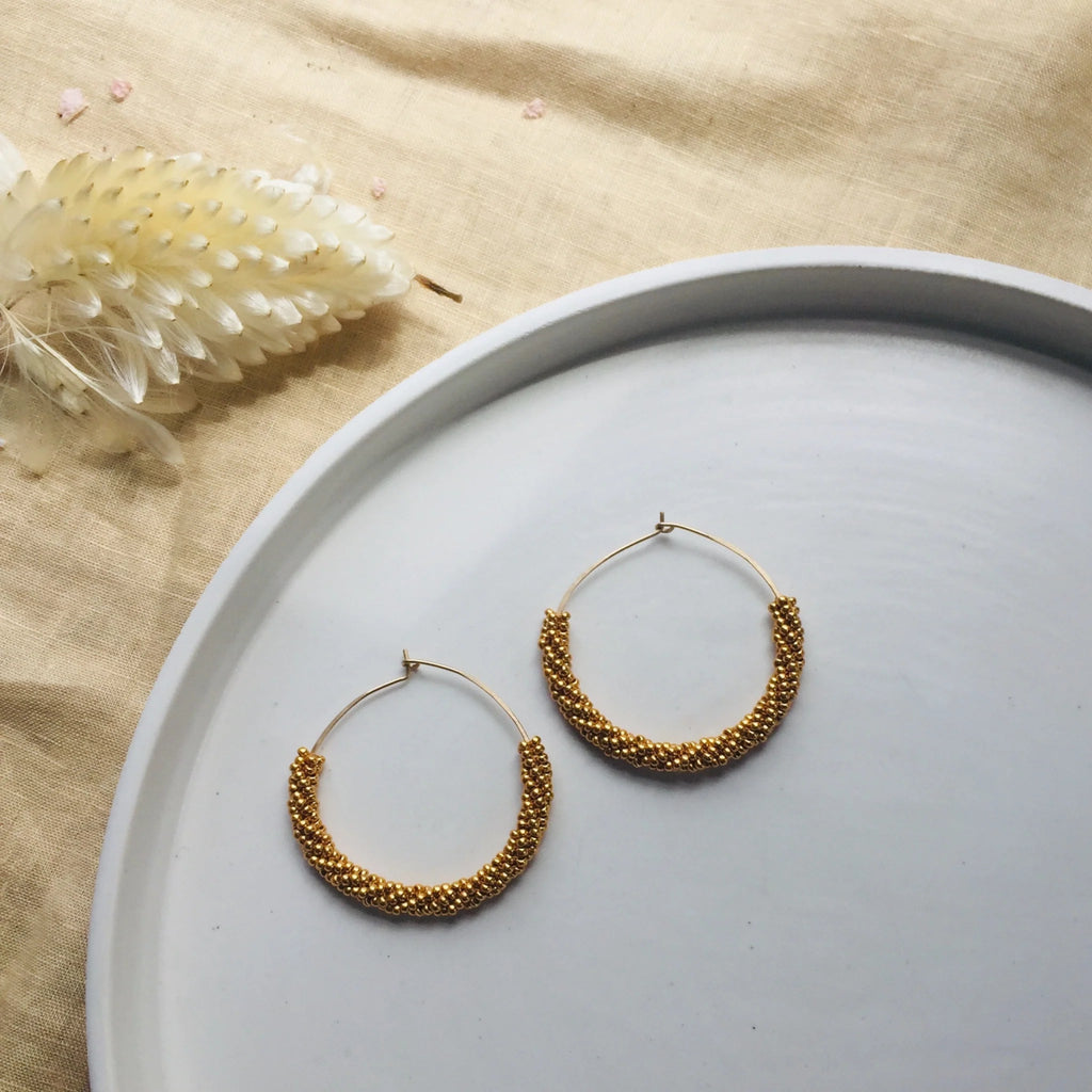 Miiken Rae Hoops (Champagne Dark Gold) - Victoire BoutiqueMiikenEarrings Ottawa Boutique Shopping Clothing