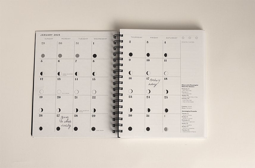 Moon Studio 2025 Many Moons Lunar Planner - Victoire BoutiqueMoon StudioStationery Ottawa Boutique Shopping Clothing