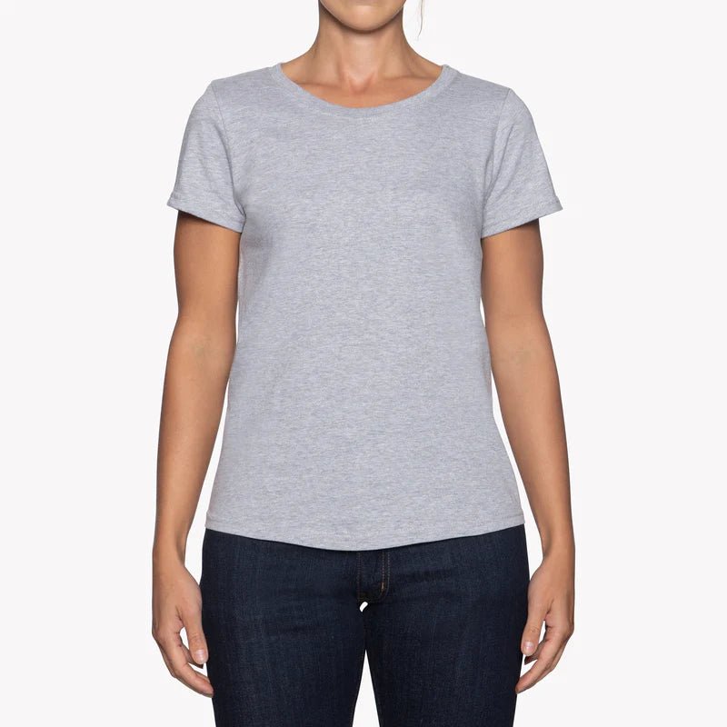 Naked & Famous Circular Knit Ballet T-Shirt (Heather Grey) - Victoire BoutiqueNaked & FamousTops Ottawa Boutique Shopping Clothing