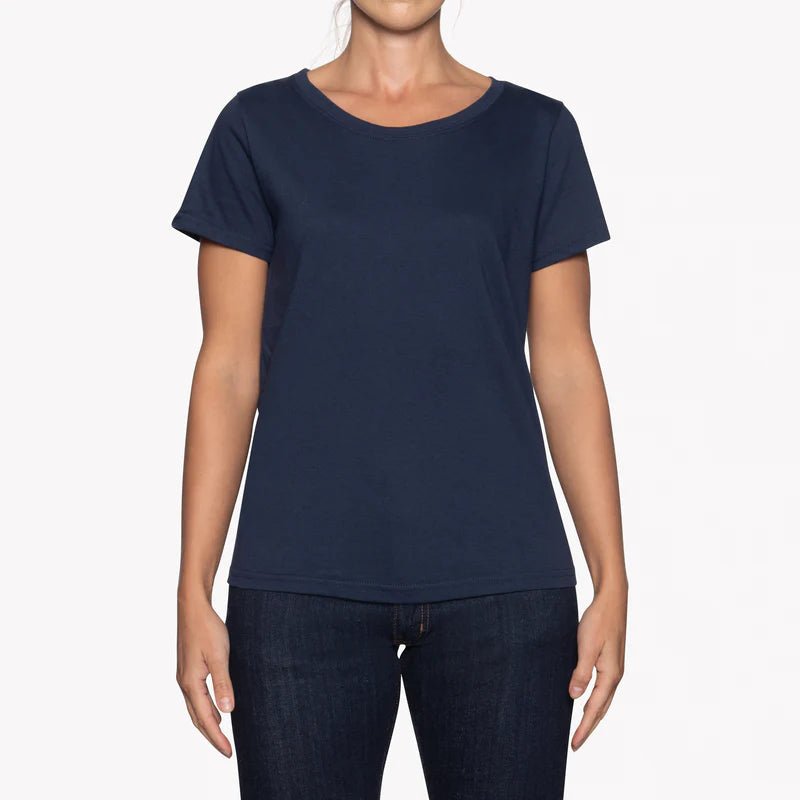 Naked & Famous Circular Knit Ballet T-Shirt (Navy) - Victoire BoutiqueNaked & FamousTops Ottawa Boutique Shopping Clothing