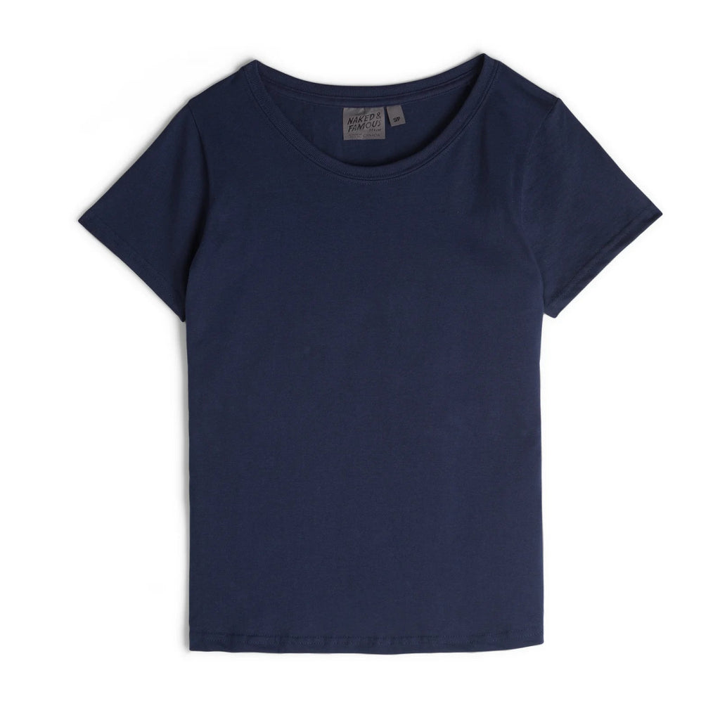 Naked & Famous Circular Knit Ballet T-Shirt (Navy) - Victoire BoutiqueNaked & FamousTops Ottawa Boutique Shopping Clothing