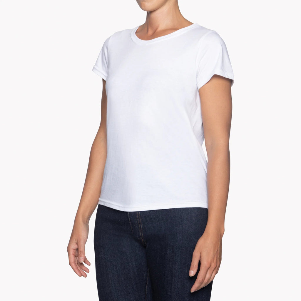 Naked & Famous Circular Knit Ballet T - Shirt (White) - Victoire BoutiqueNaked & FamousTops Ottawa Boutique Shopping Clothing