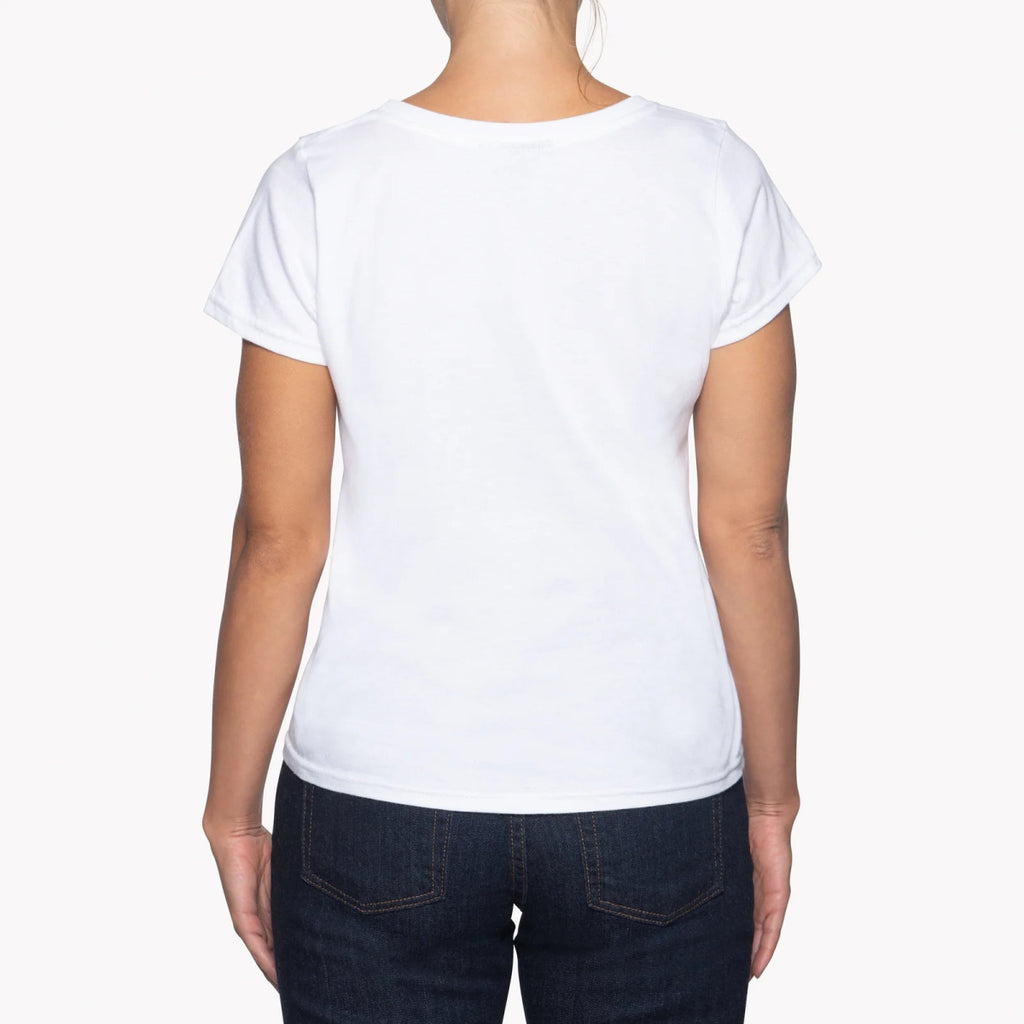 Naked & Famous Circular Knit Ballet T - Shirt (White) - Victoire BoutiqueNaked & FamousTops Ottawa Boutique Shopping Clothing