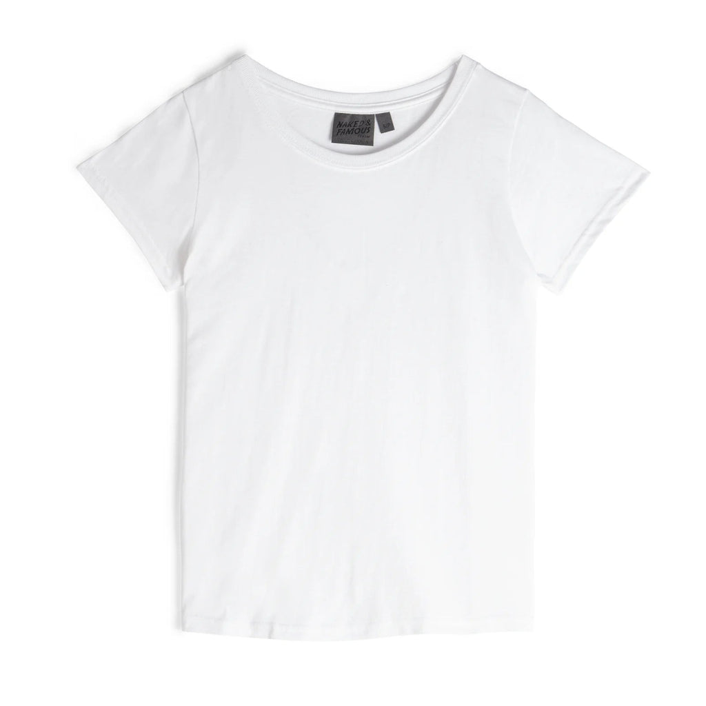 Naked & Famous Circular Knit Ballet T - Shirt (White) - Victoire BoutiqueNaked & FamousTops Ottawa Boutique Shopping Clothing