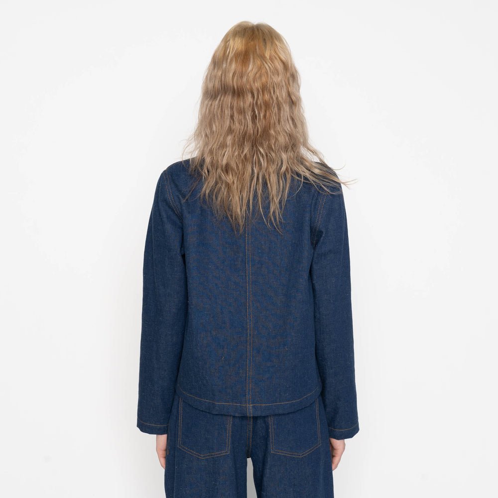 Naked & Famous Gracie Denim Top (Mid Indigo) - Victoire BoutiqueNaked & FamousShirts & Tops Ottawa Boutique Shopping Clothing