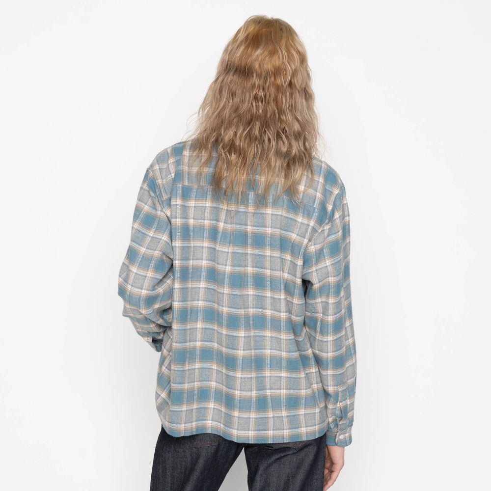 Naked & Famous Judy Shirt (Faded Blue Brushed Flannel) - Victoire BoutiqueNaked & FamousShirts & Tops Ottawa Boutique Shopping Clothing